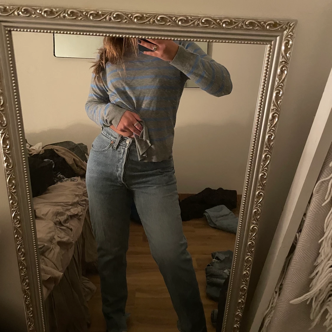 Blå levis jeans
