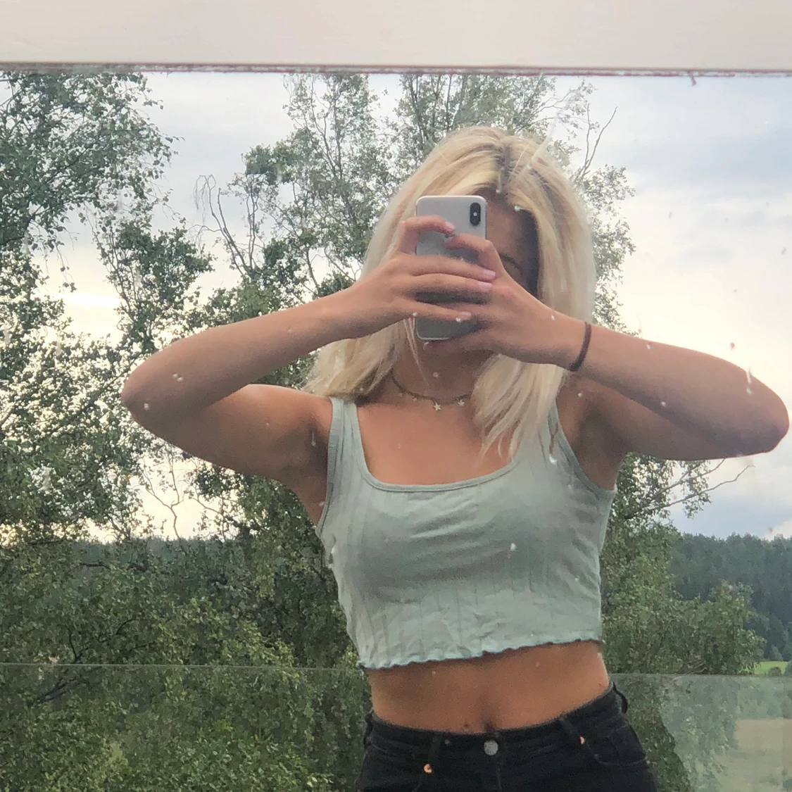 Super snygg grön topp - 90