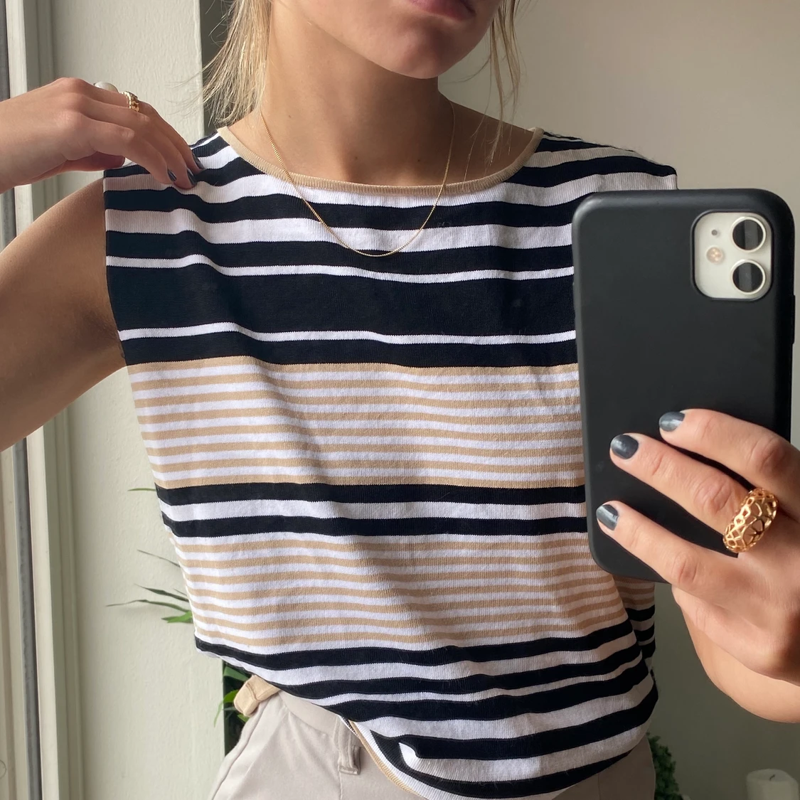 Randig vintage väst 🖤🤍🤎