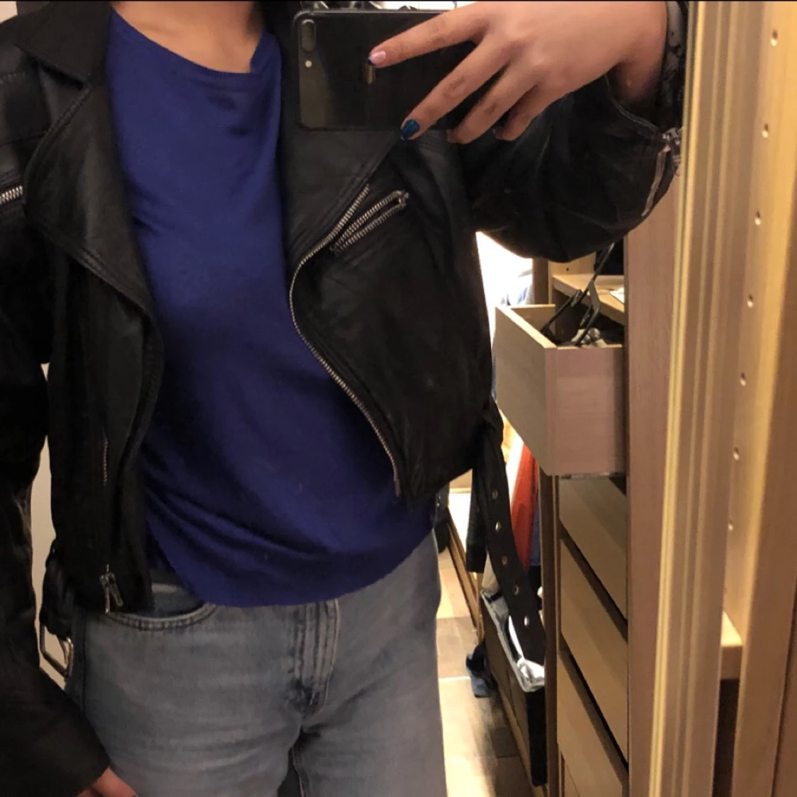 vintage skinnjacka  - 91