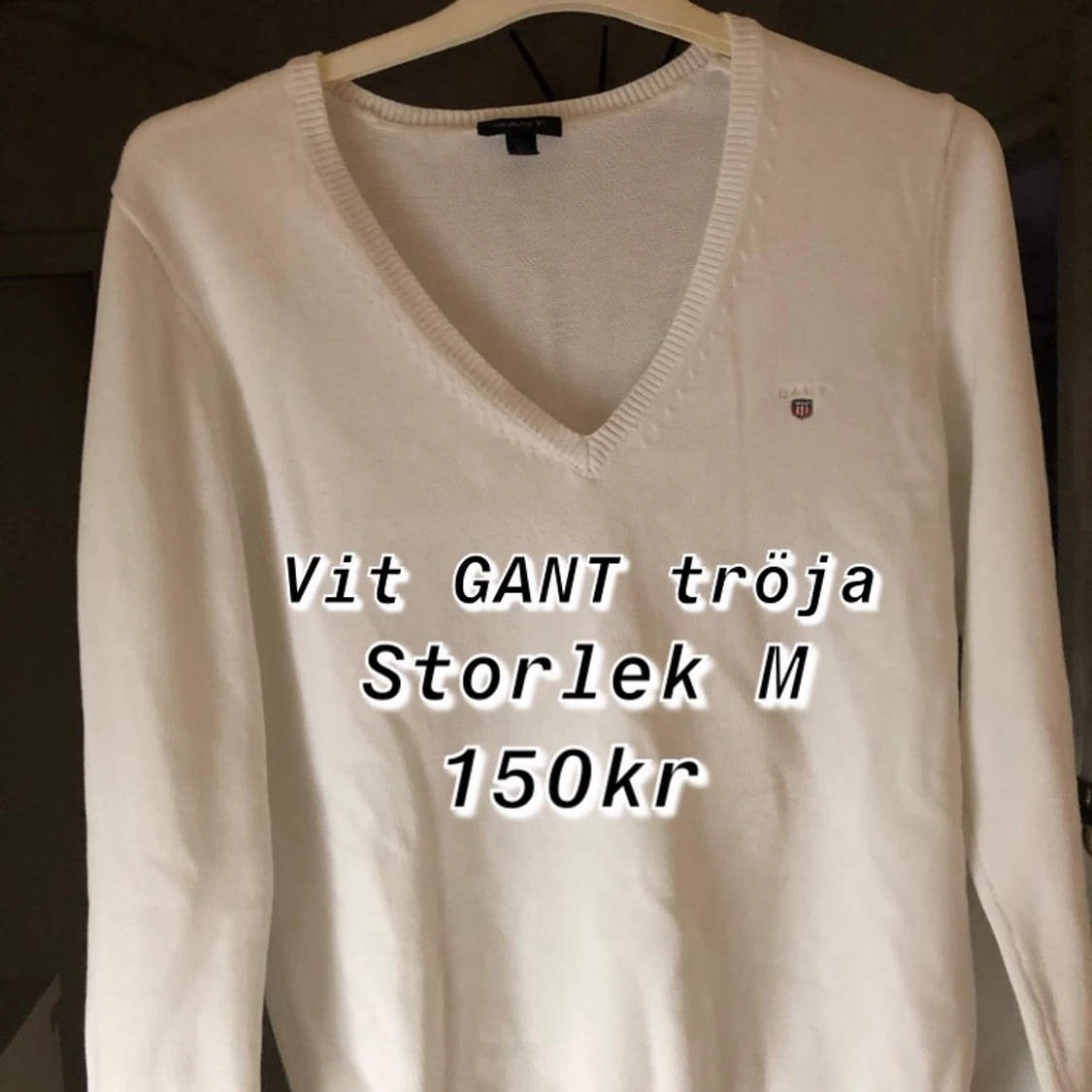 Vit GANT tröja (stickad)