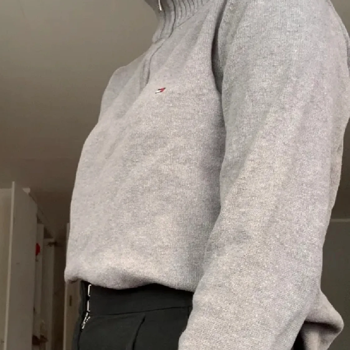 Grå Hilfiger half zip  - 90