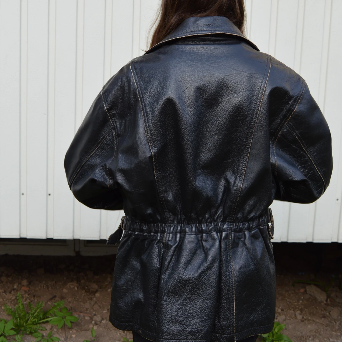 Svart läderjacka 70-tal  - 90