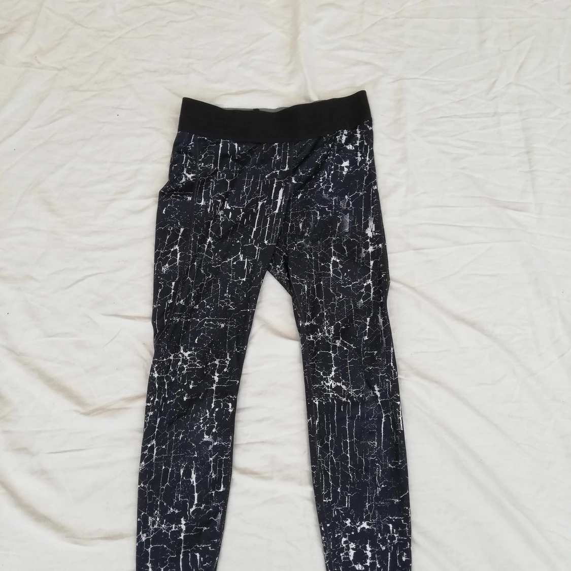 H&M marmorerade träningstights strl S