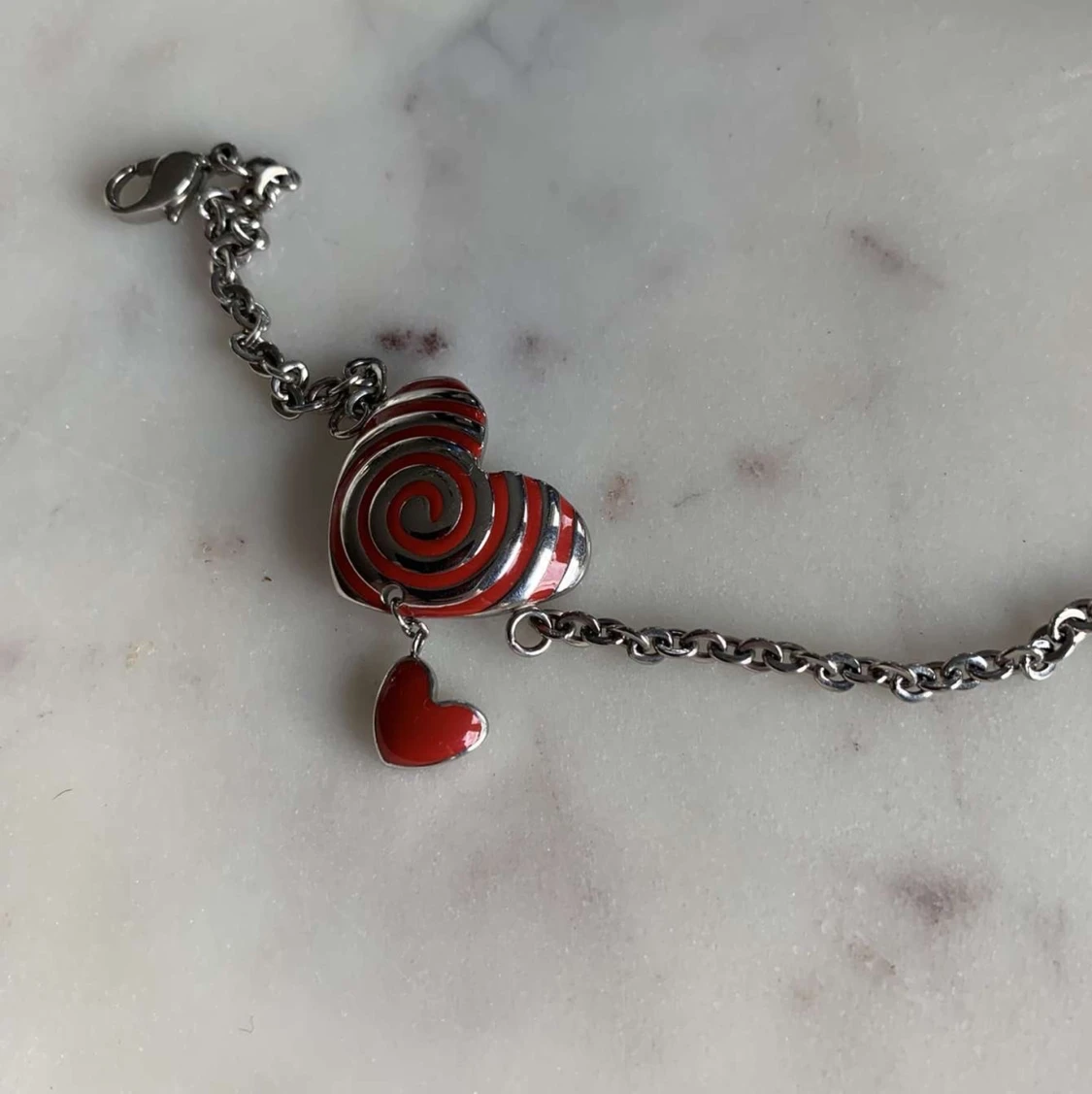 Armband i silver med hjärtberlock❤️