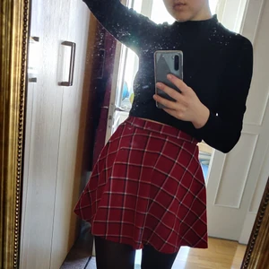 American Apparel Kjol - En röd, rutig circle skirt från AA i storlek M. Liten i storleken. Skickar mot frakt på 45kr :)