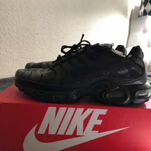 Nike Air Max Plus - Nike Air Max Plus skor i mycket bra skick. Dom är använda 1-3 gånger men dom var fel storlek så det är anledningen till att jag säljer dom. Luktar gott, inget smuts eller fläckar. Storleken är 44,5 men passar 44 och 45. Köpte för 1800kr men säljer billigt för att jag har använt dom lite. (Priset kan diskuteras)