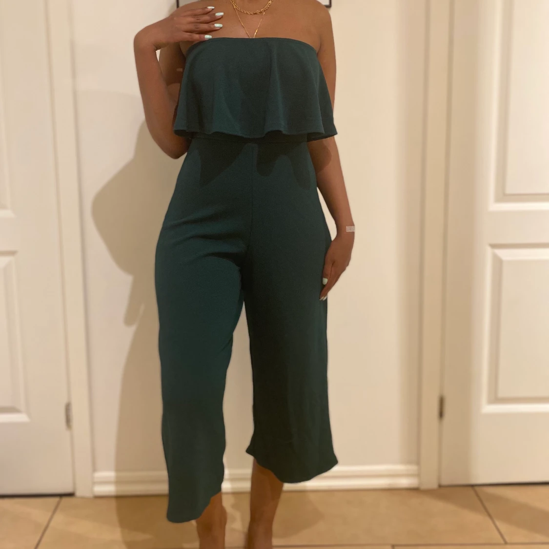 PLT Bardot 3/4 Jumpsuit med Volang
