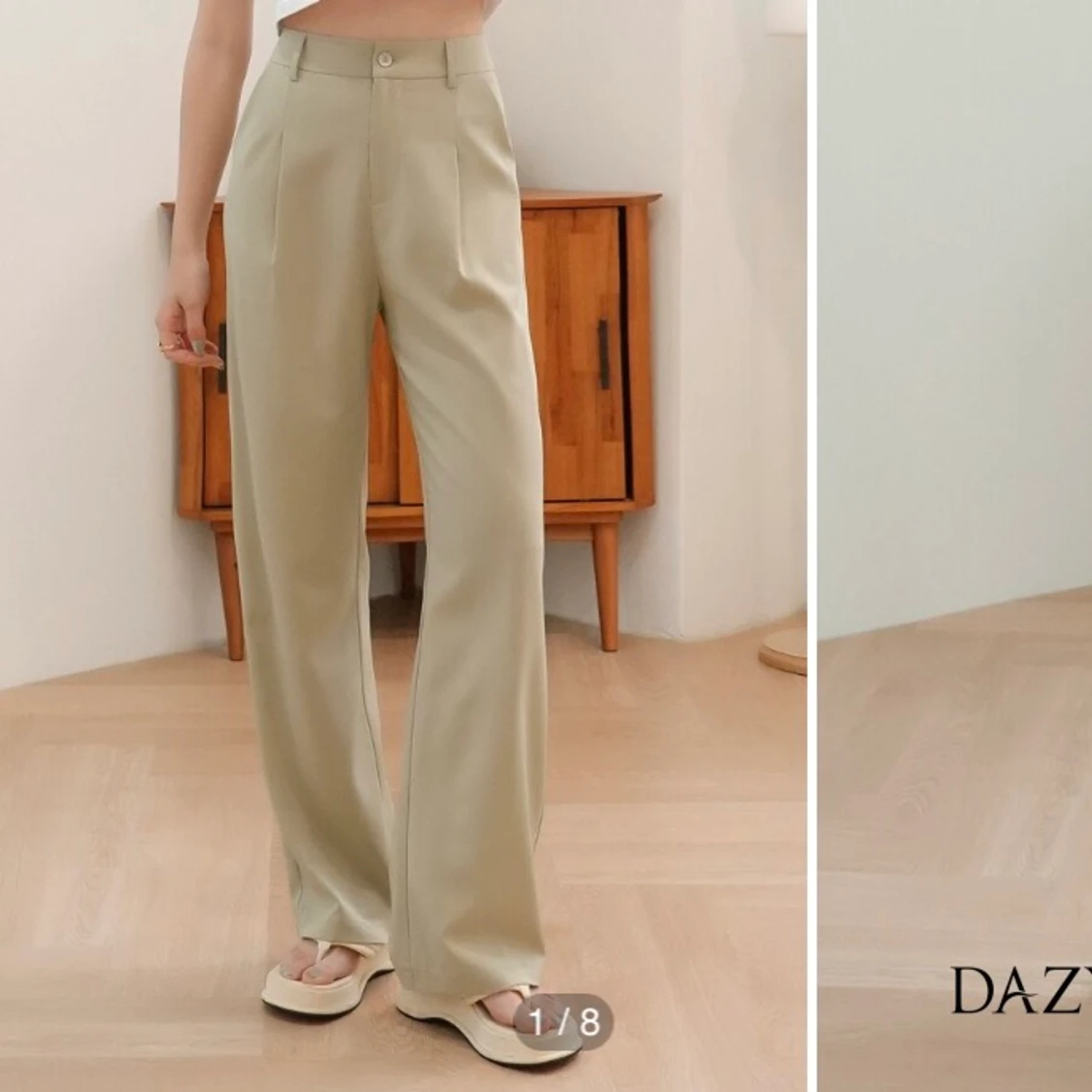 Beiga kostymbyxor - 91