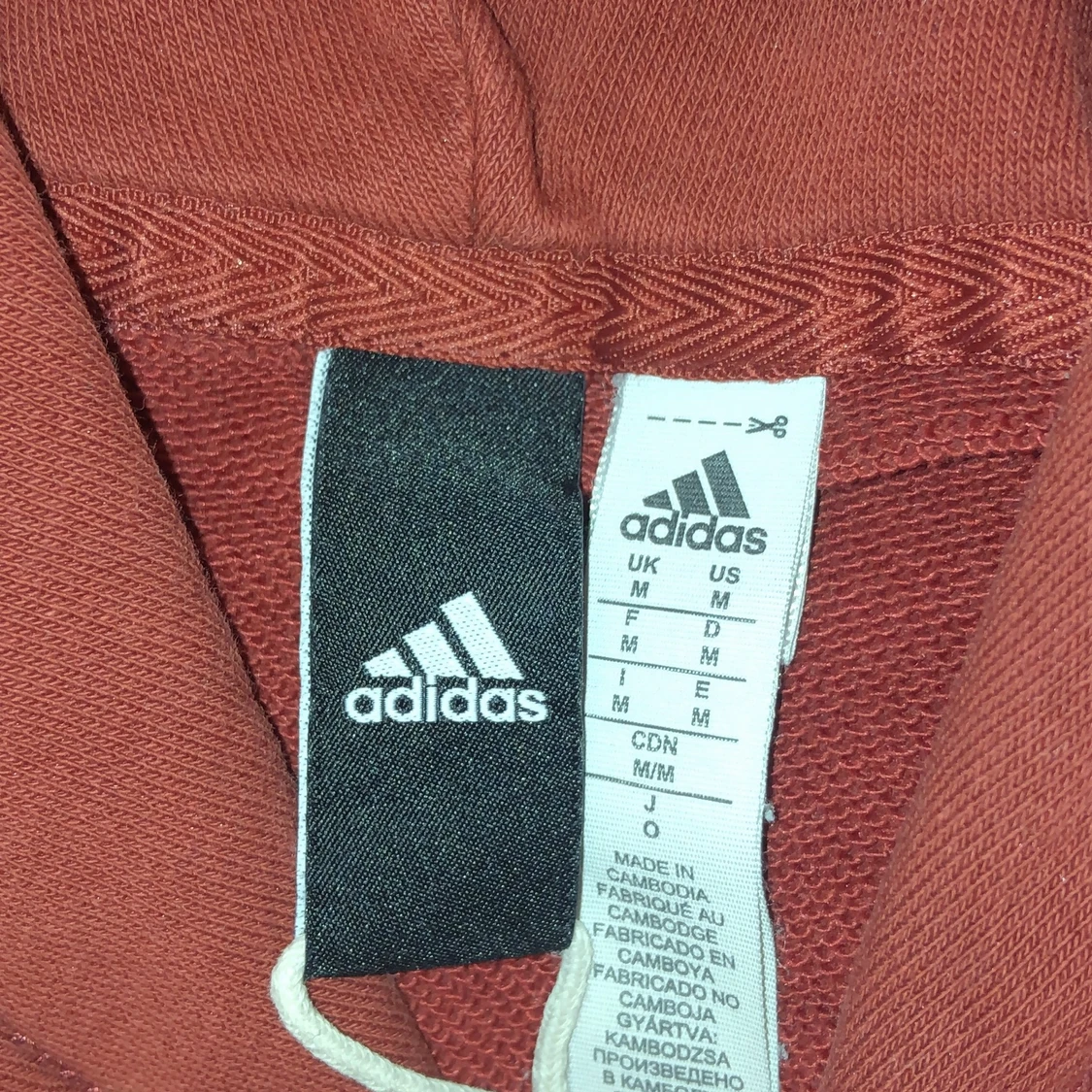 Adidas Athletics Hoodie Medium Blood Red - 91