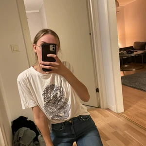 T-shirt m tryck  - Snygg t-shirt m tryck av drake. Passar s/m.