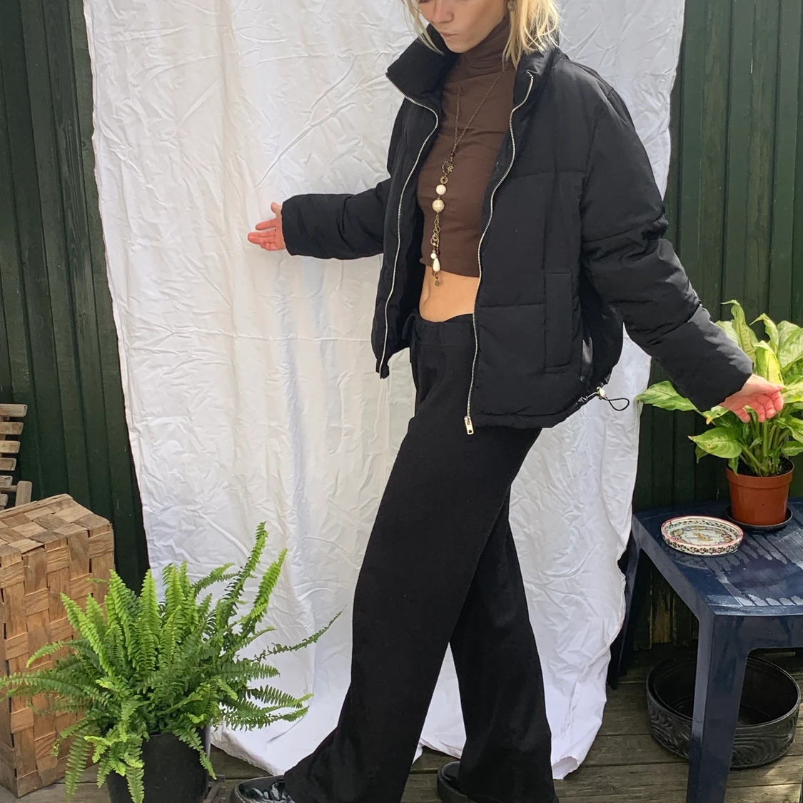 Svart vinterjacka - 90