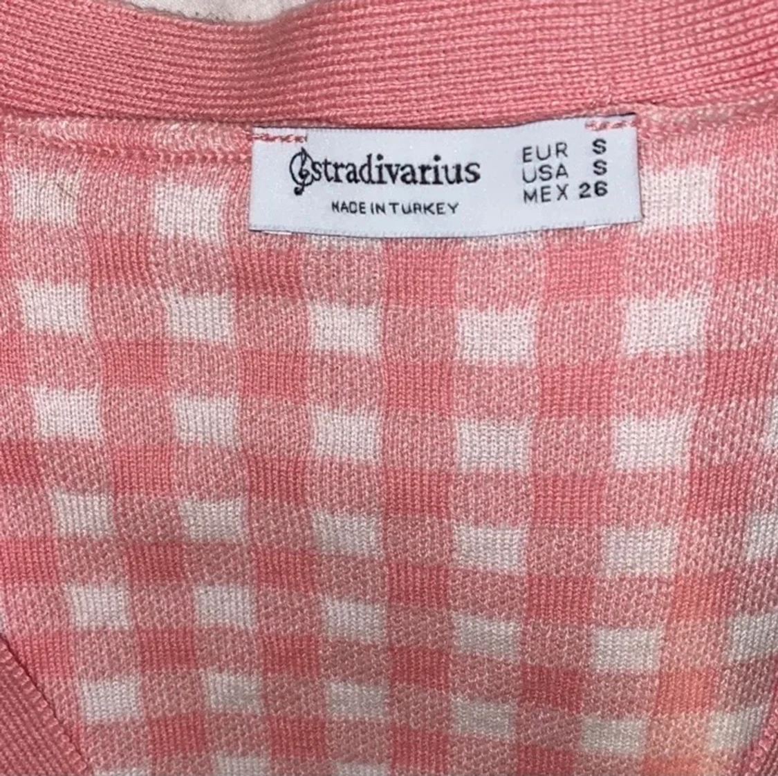 Rutig rosa kofta - 90