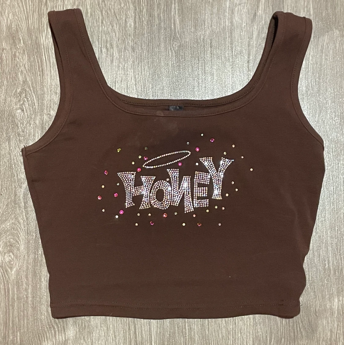 brunt croppat linne - 91