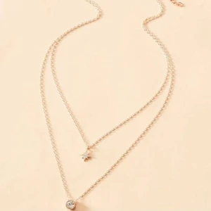 Halsband - 2in1 halsband i guld med detaljer🤍