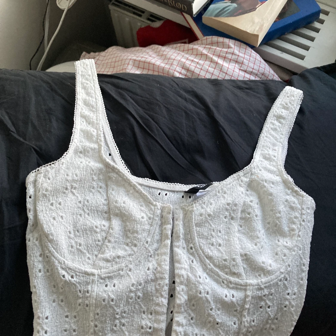 Vit korsett topp 