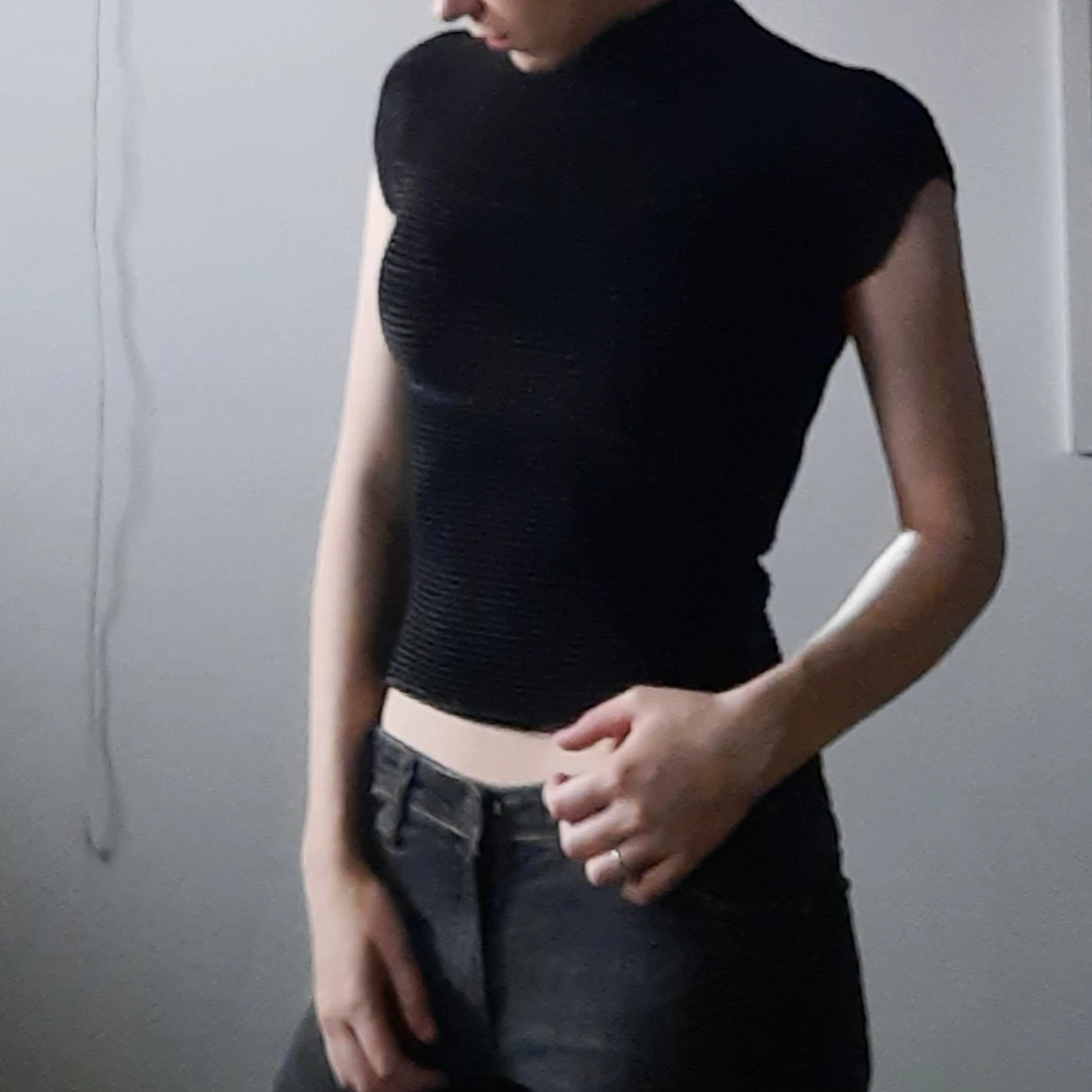 Black textured top