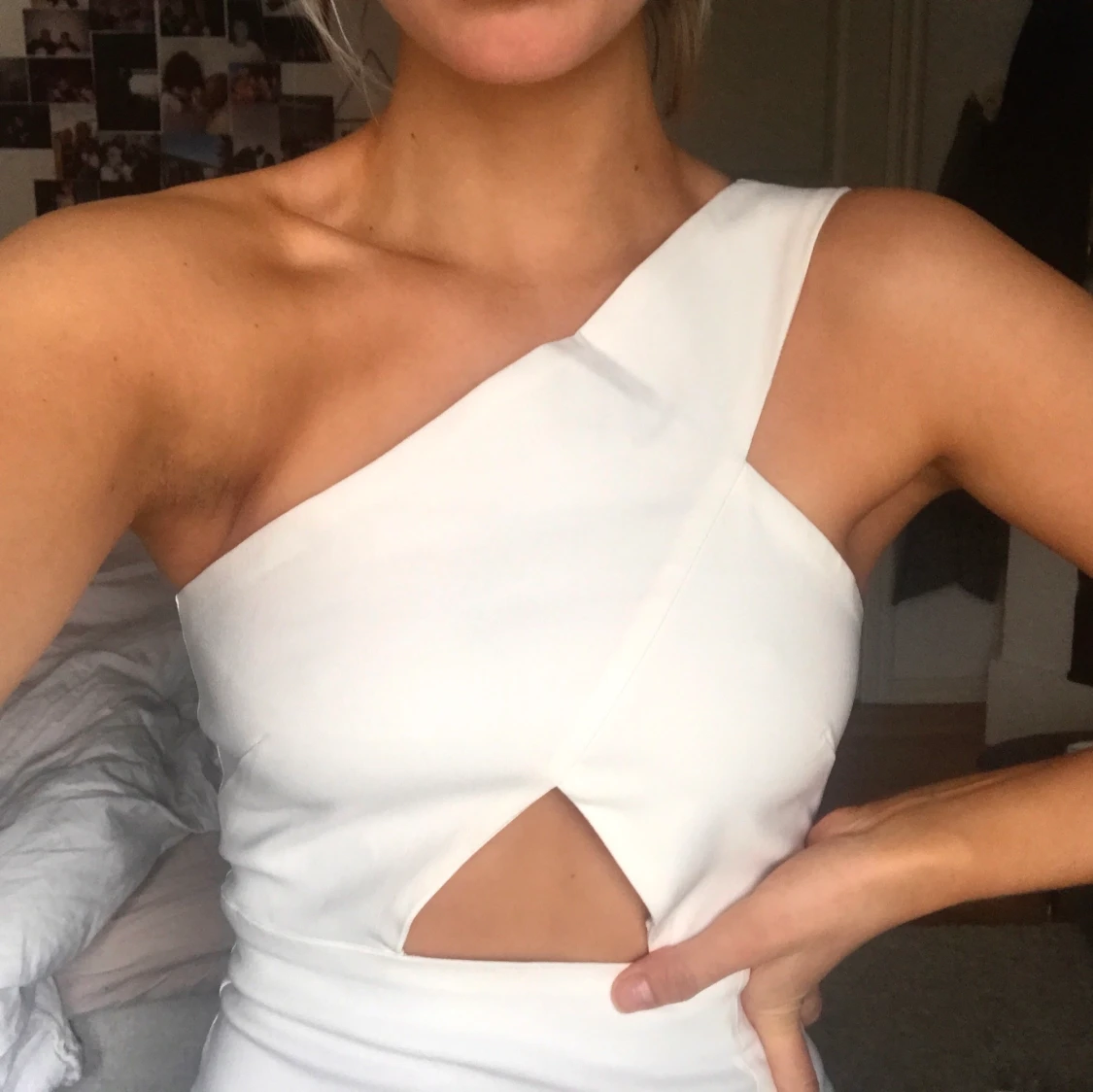 Fin vit långklänning - 90