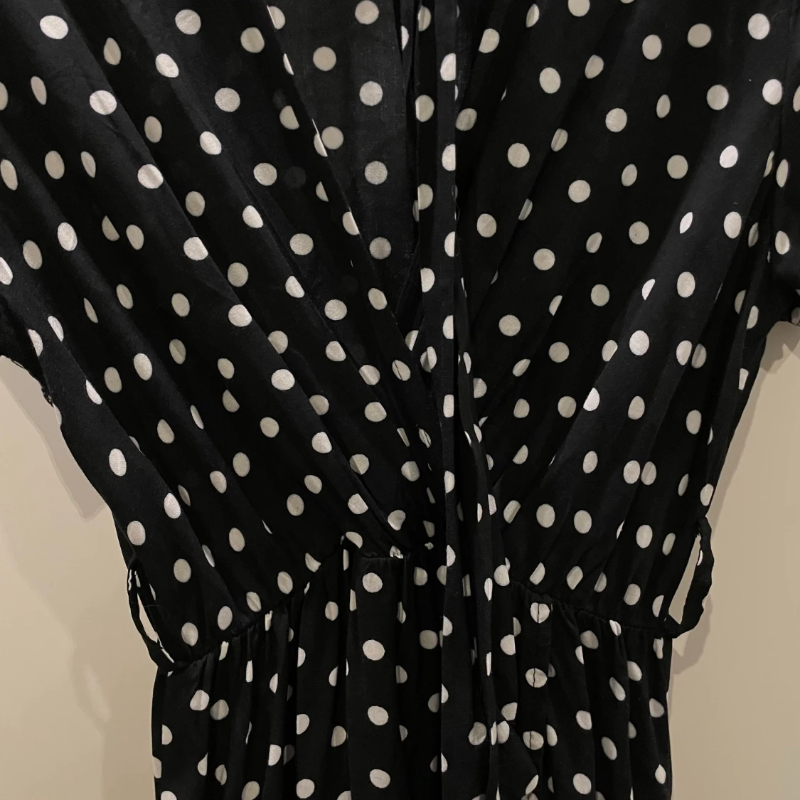 vintage klänning i prickigt mönster  - 91