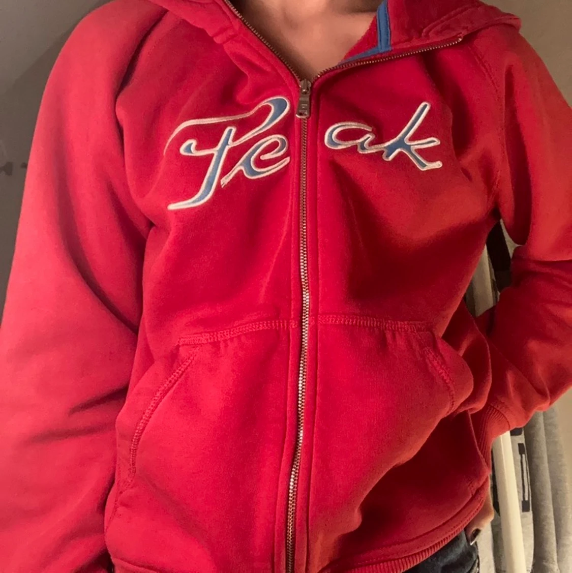 Hoodie med dragkedja - 90