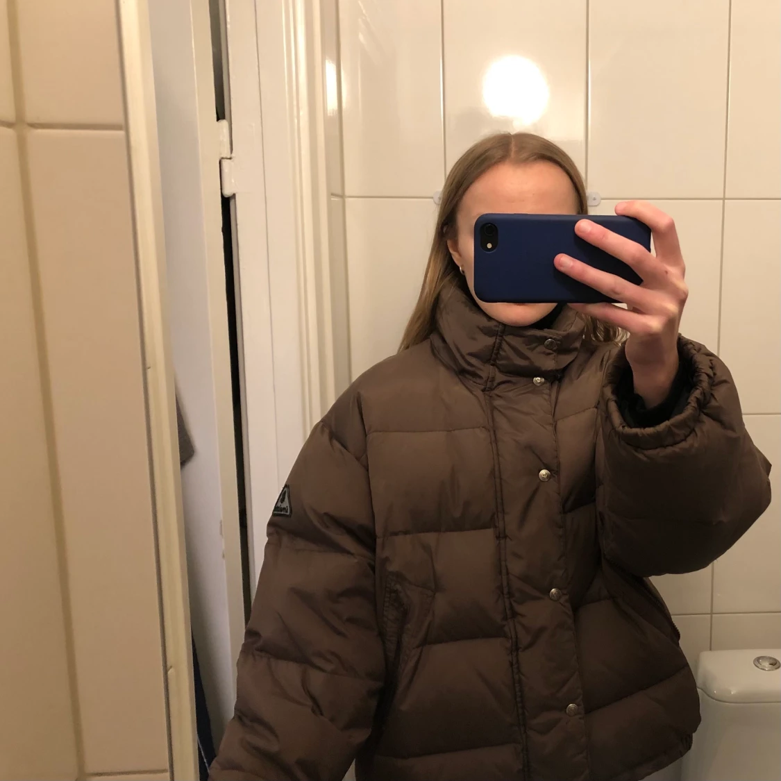 Brun oversize vinterjacka, vintage