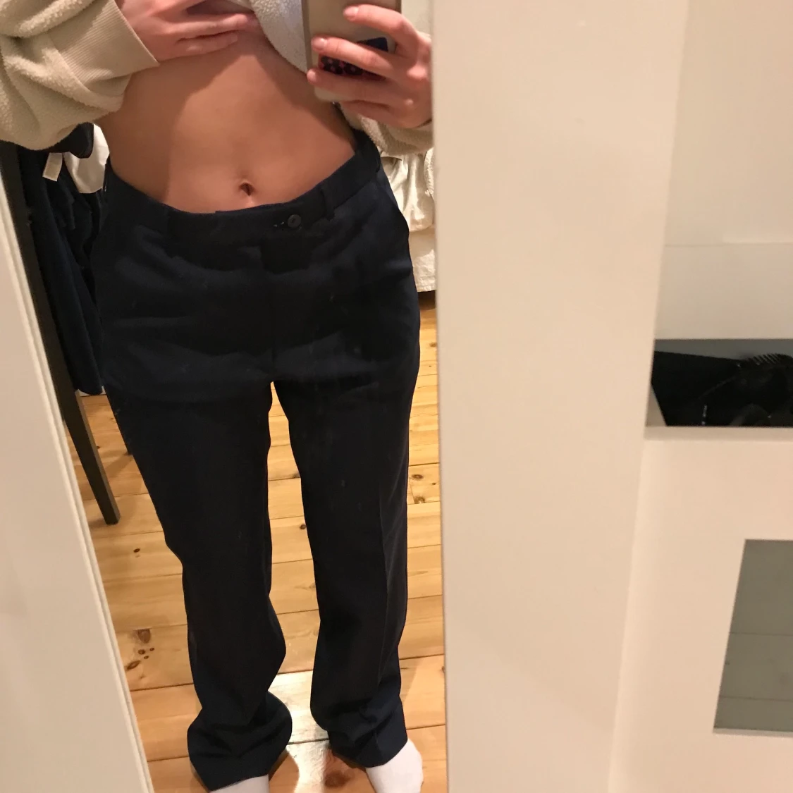 Lågmidjade kostymbyxor - 90