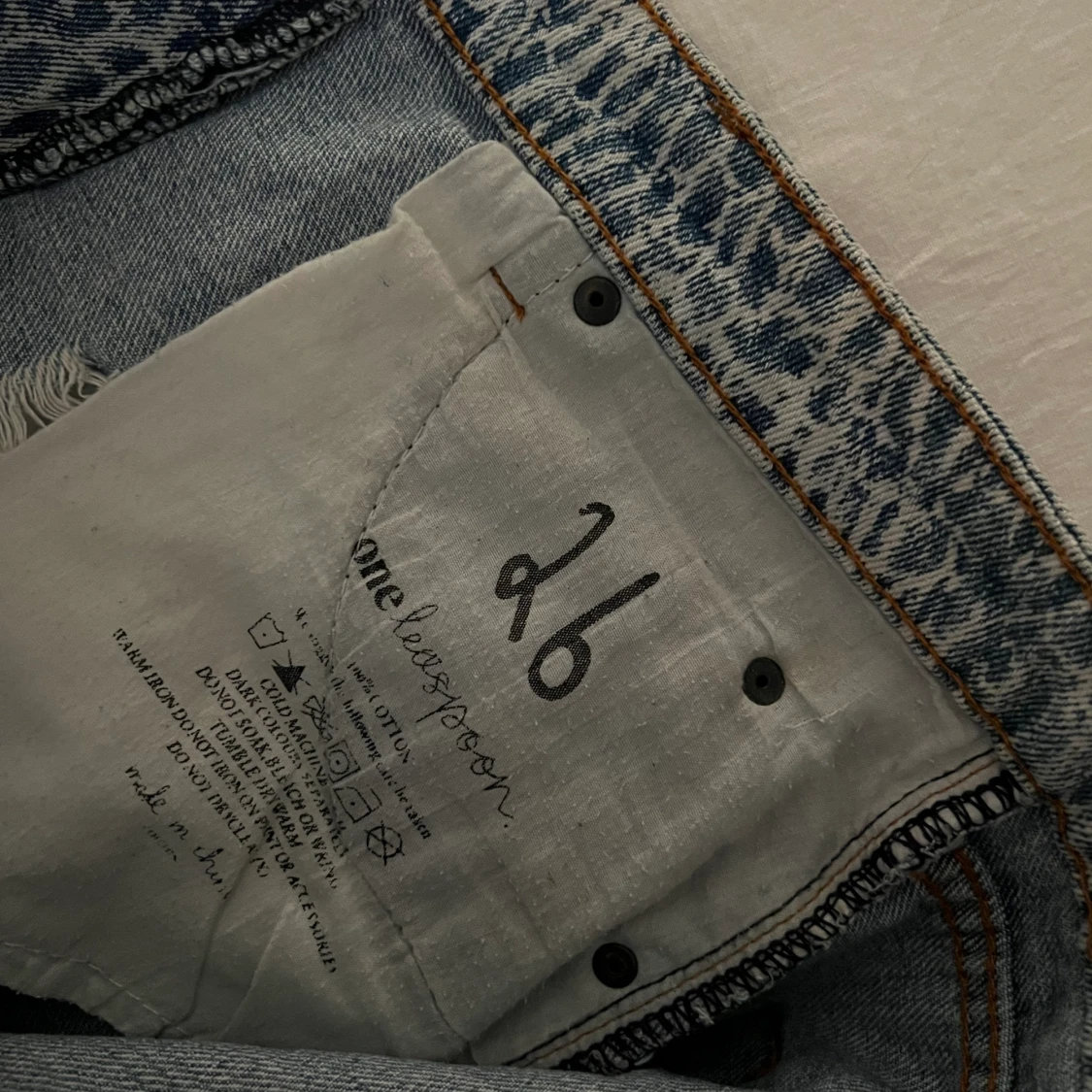 Oneteaspoon jeanskjol med mönster - 91