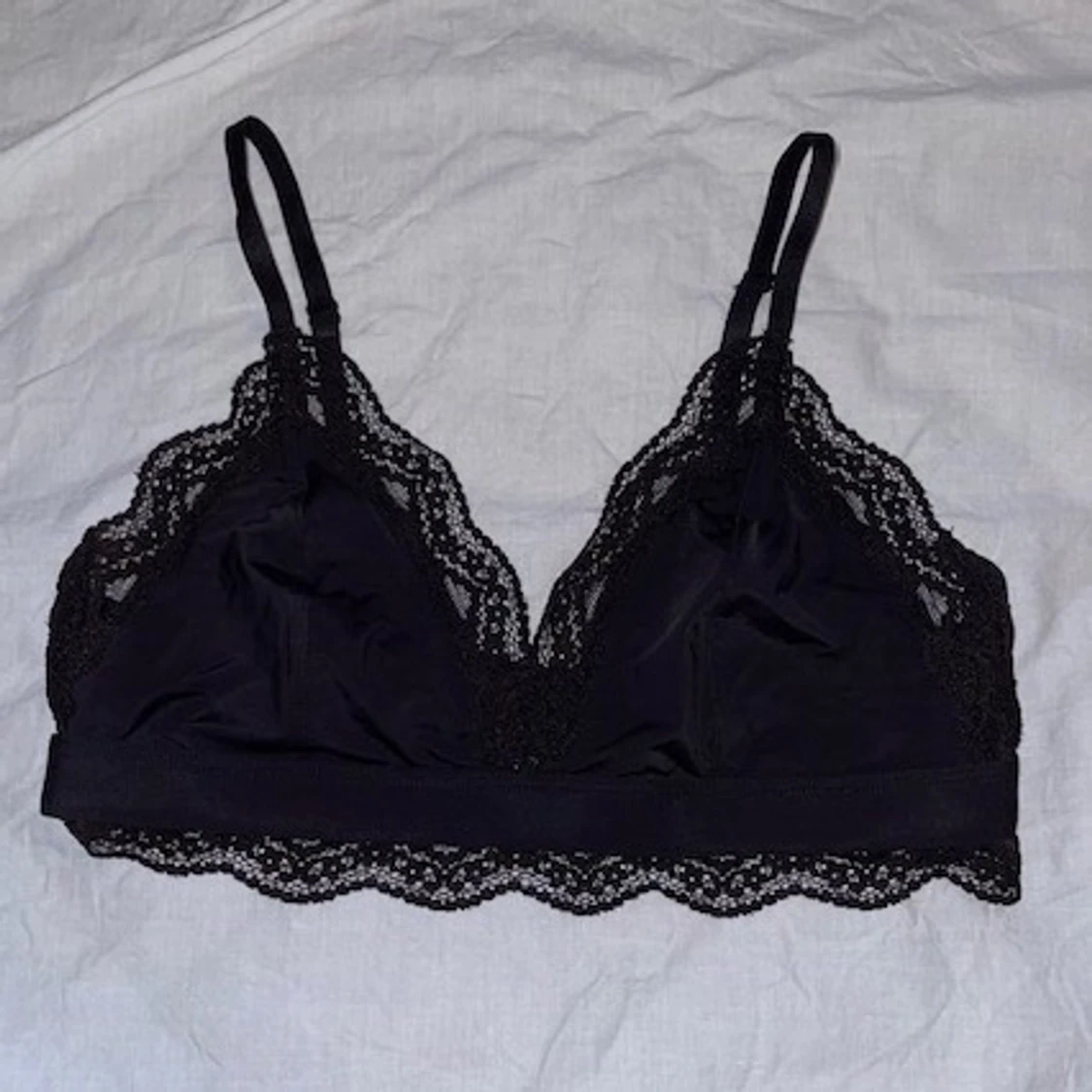 Svart spets bralette