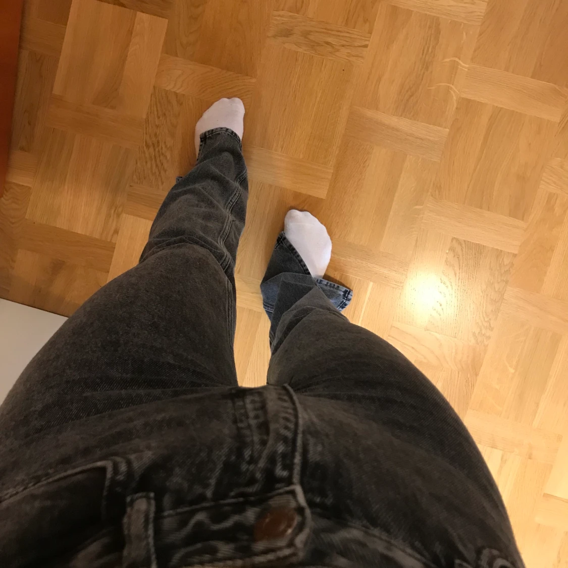 Gråa långa jeans  - 90