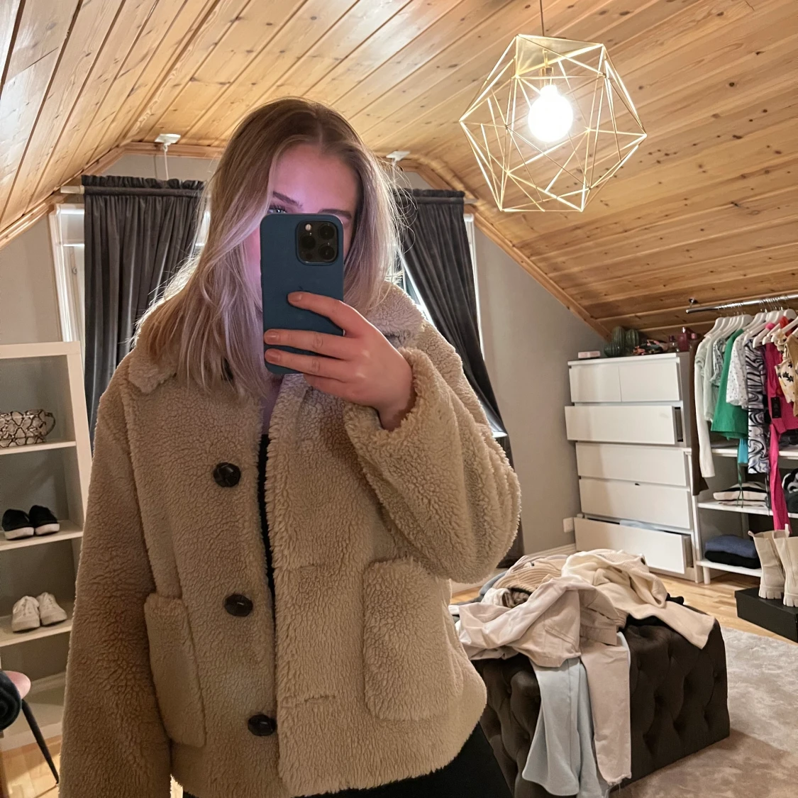 Kort Teddy jacka\kort kappa från zara