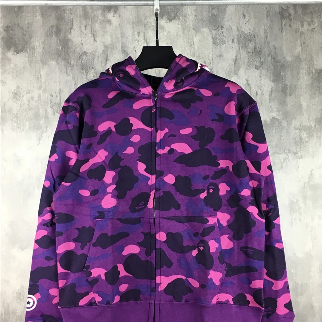 BAPE Color Camo Shark Full Zip Hoodie  - 91
