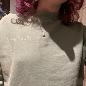 pastell mint grön sweatshirt na-kd - pastell mint grön sweatshirt från na-kd, passar perfekt till vintern och vår! broderad framme på vänstra bröstet,ä är lite oversized på mig som har S. köpt secondhand några år sen säljer pga kommer inte till användning. 