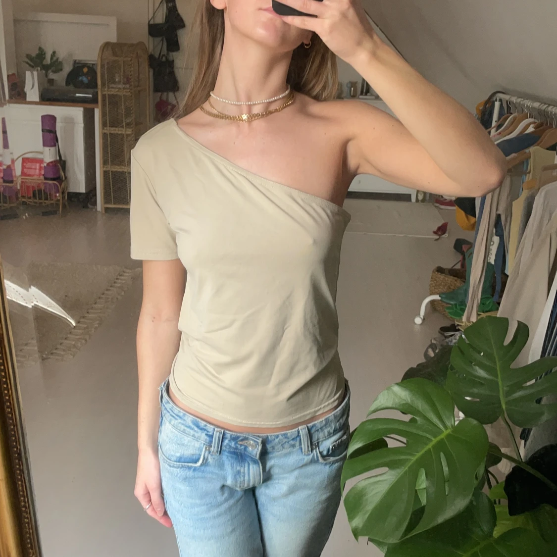 Oneshoulder topp  - 90