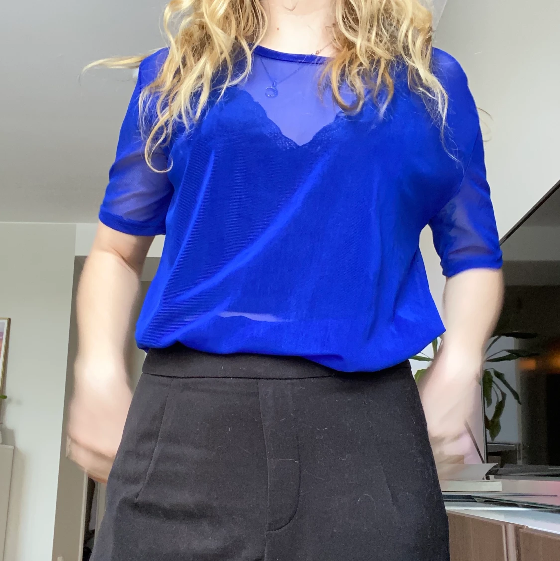 Genomskinlig topp - 90