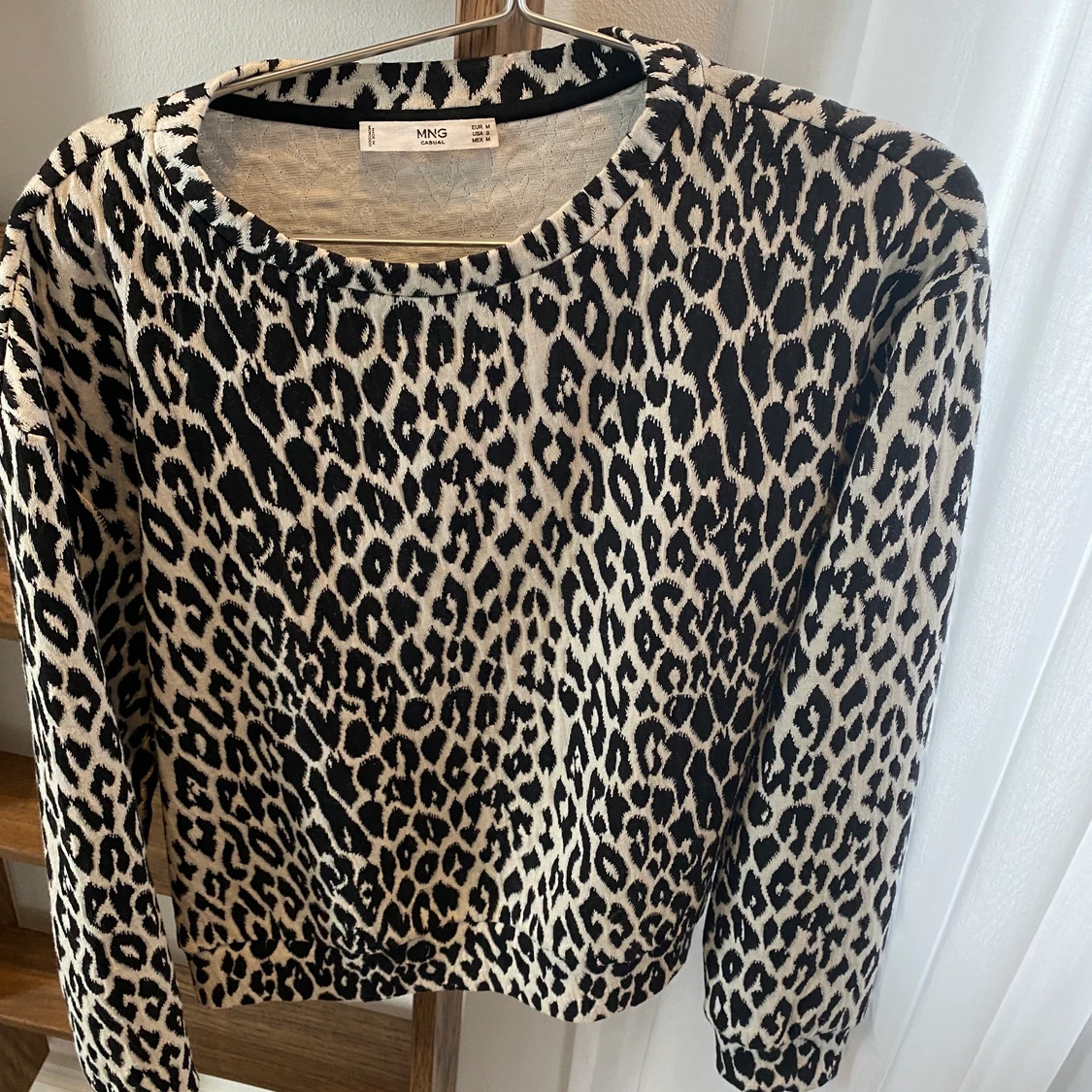 Leopard-tröja, svart vit - 90