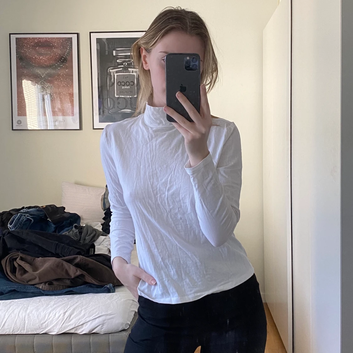 Vit polotröja  - 90