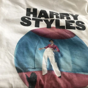 Harry styles merch - En vit T-shirt från Harry styles merch där det står tpwk (treat people with kindness) på baksidan storlek small 