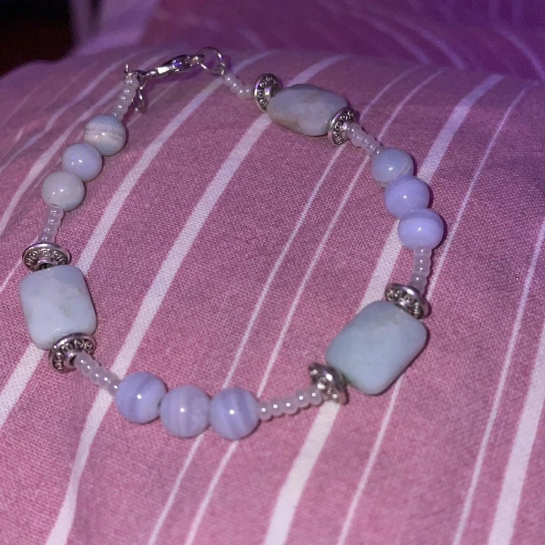 Kristall armband ljusblått - 90