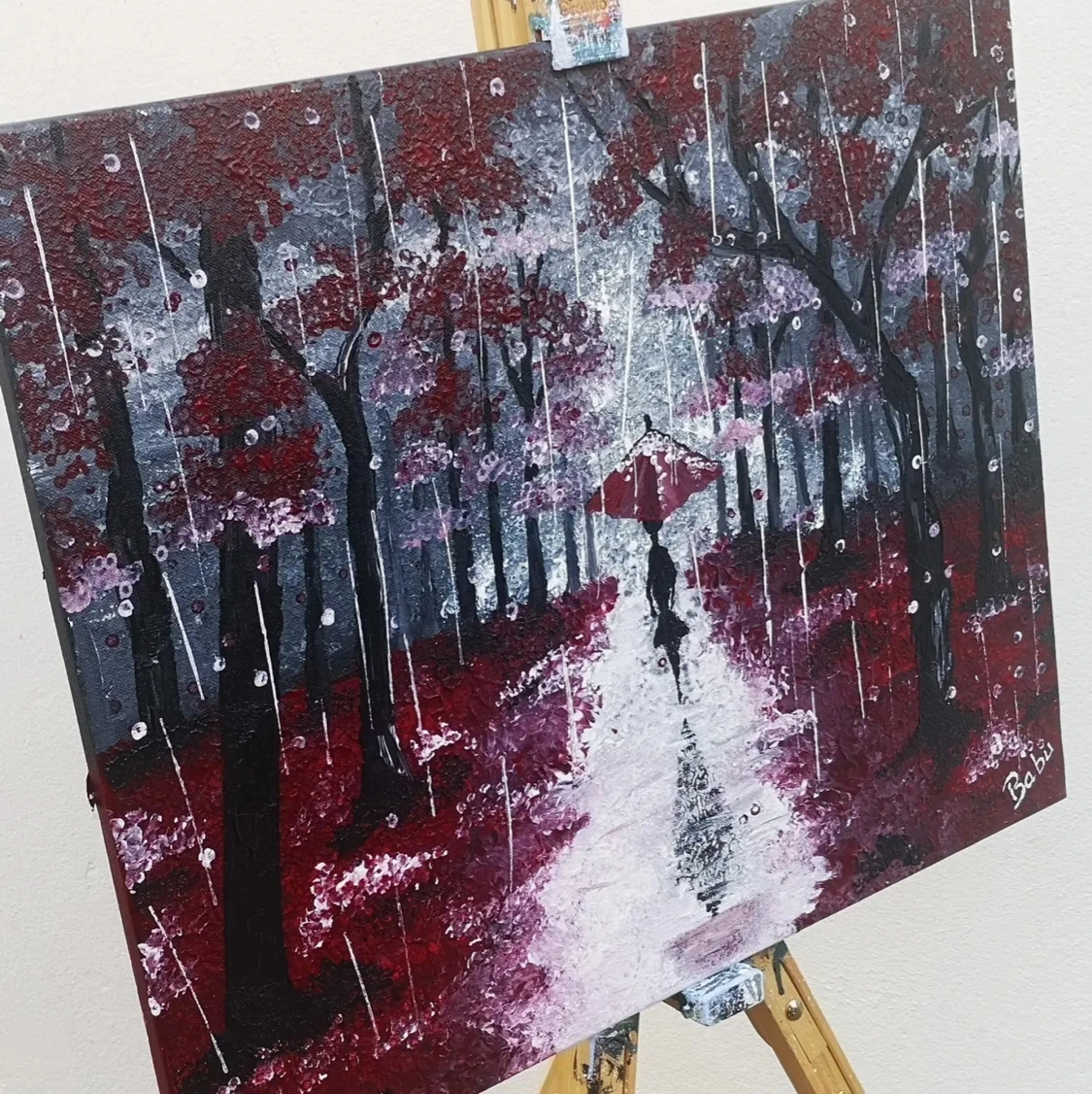 Canvas painting - Walking in the rain - 91
