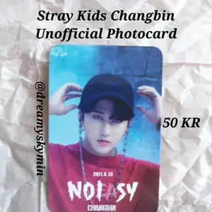 Unofficial Photocard på Changbin från StrayKids. Gratis frakt och freebies ingår i köpet. Kostar bara 50 KR. Kontakta mig om du är sugen på att köpa.