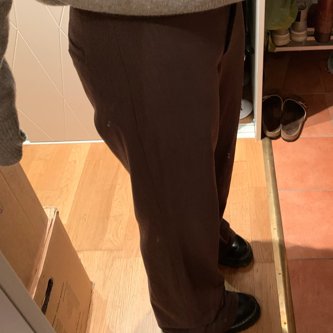 Bruna kostymbyxor  - 91