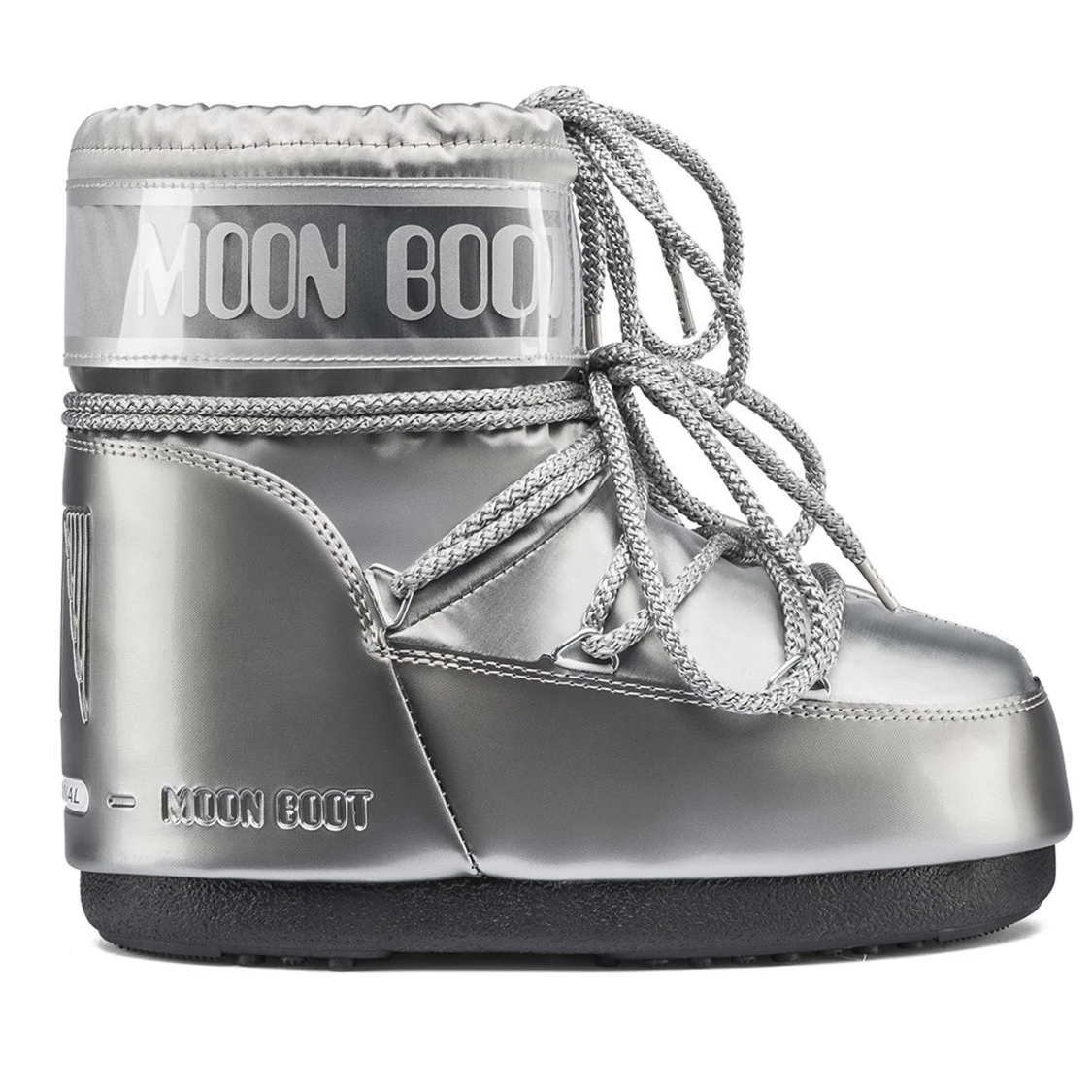 Låga silvriga moonboots 