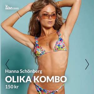 Säljer dessa snygga bikinis från Hanna Schönberg X Nakd. Finns två olika överdelar i storlek L och två olika underdelar i storlek M. Ej använda och lapparna kvar!  Välj kombo själv! 🥰🤗 