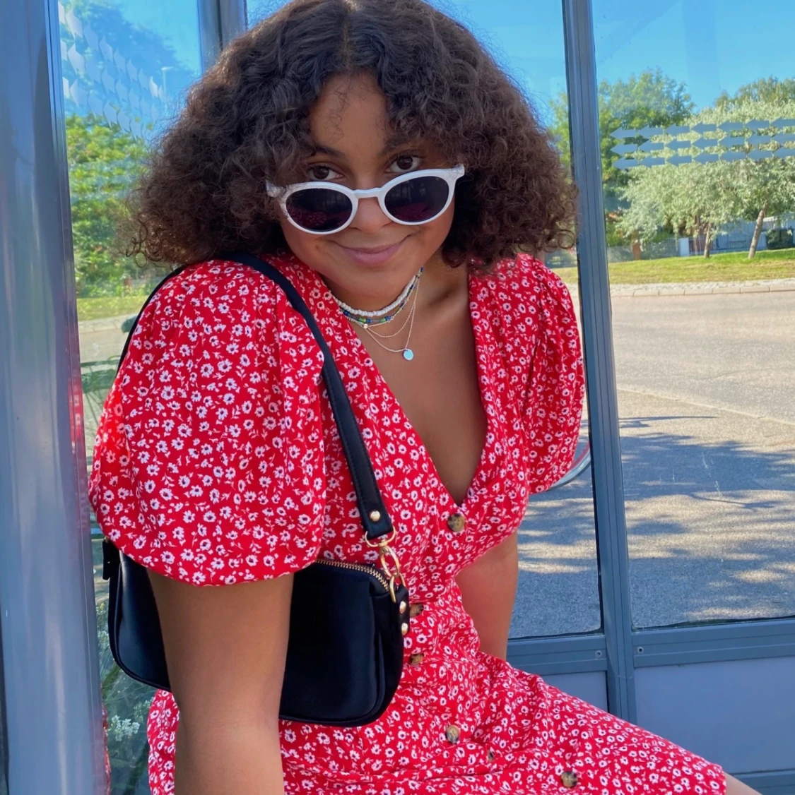 röd sommarklänning  - 90