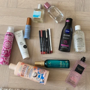 Testade/ använda produkter  - Alla produkter 35kr/st förutom (clean parfymen kostar 65kr).  Postar endast paket för en summa på 100kr + frakt. Frakt är 66kr 