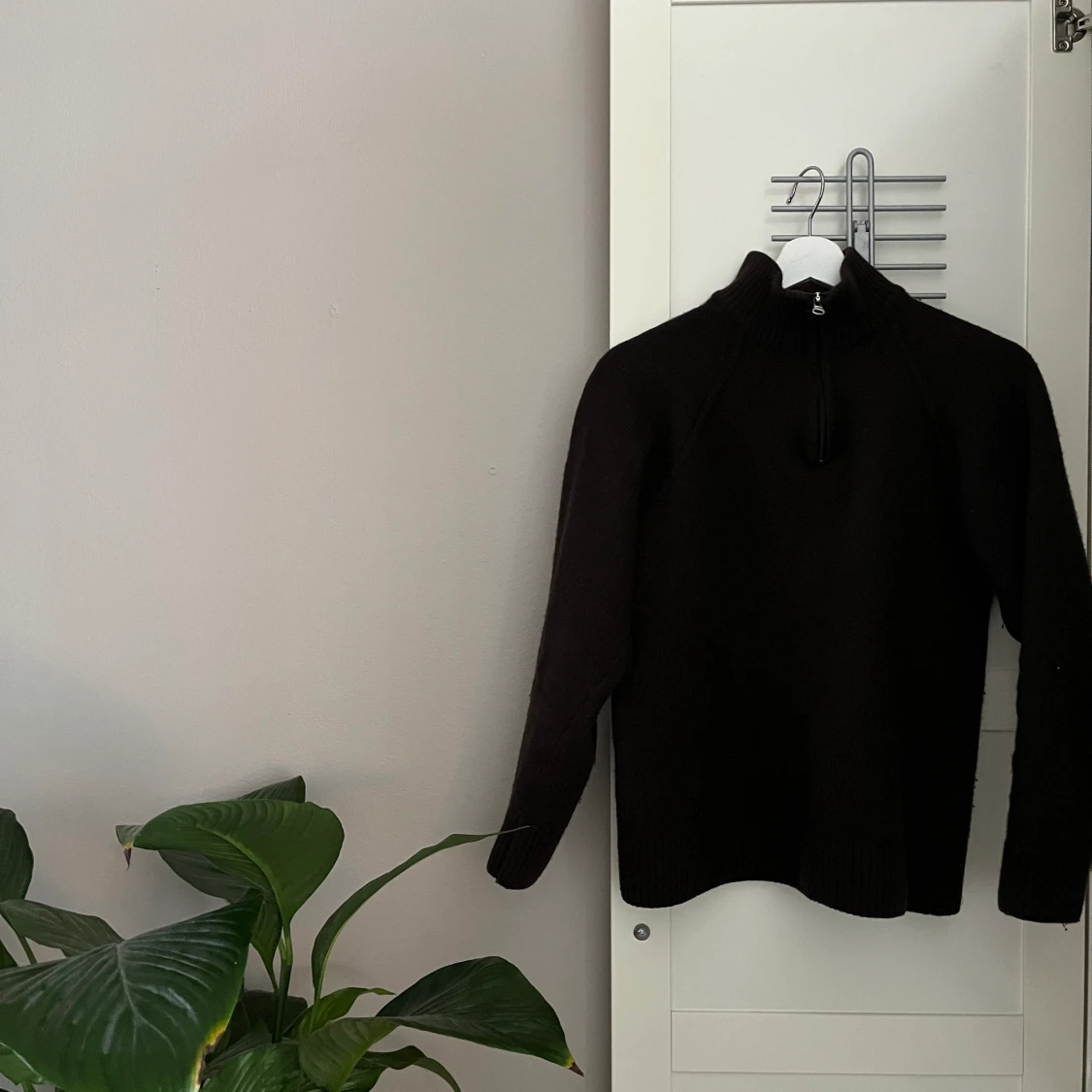 Brun halvzip-polo - 90