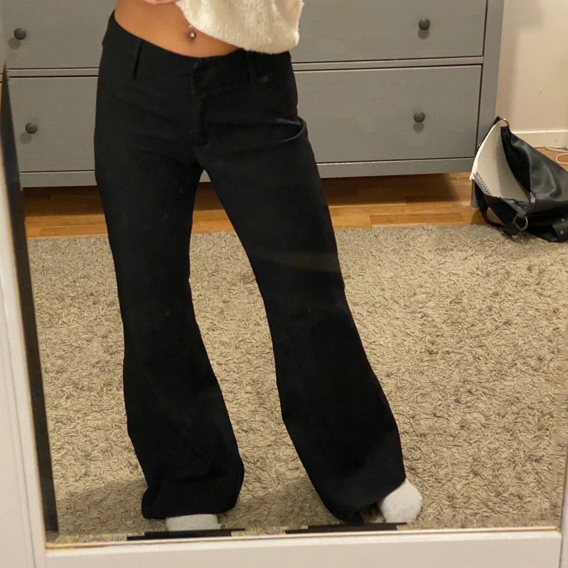 Lågmidjade kostymbyxor strl 34