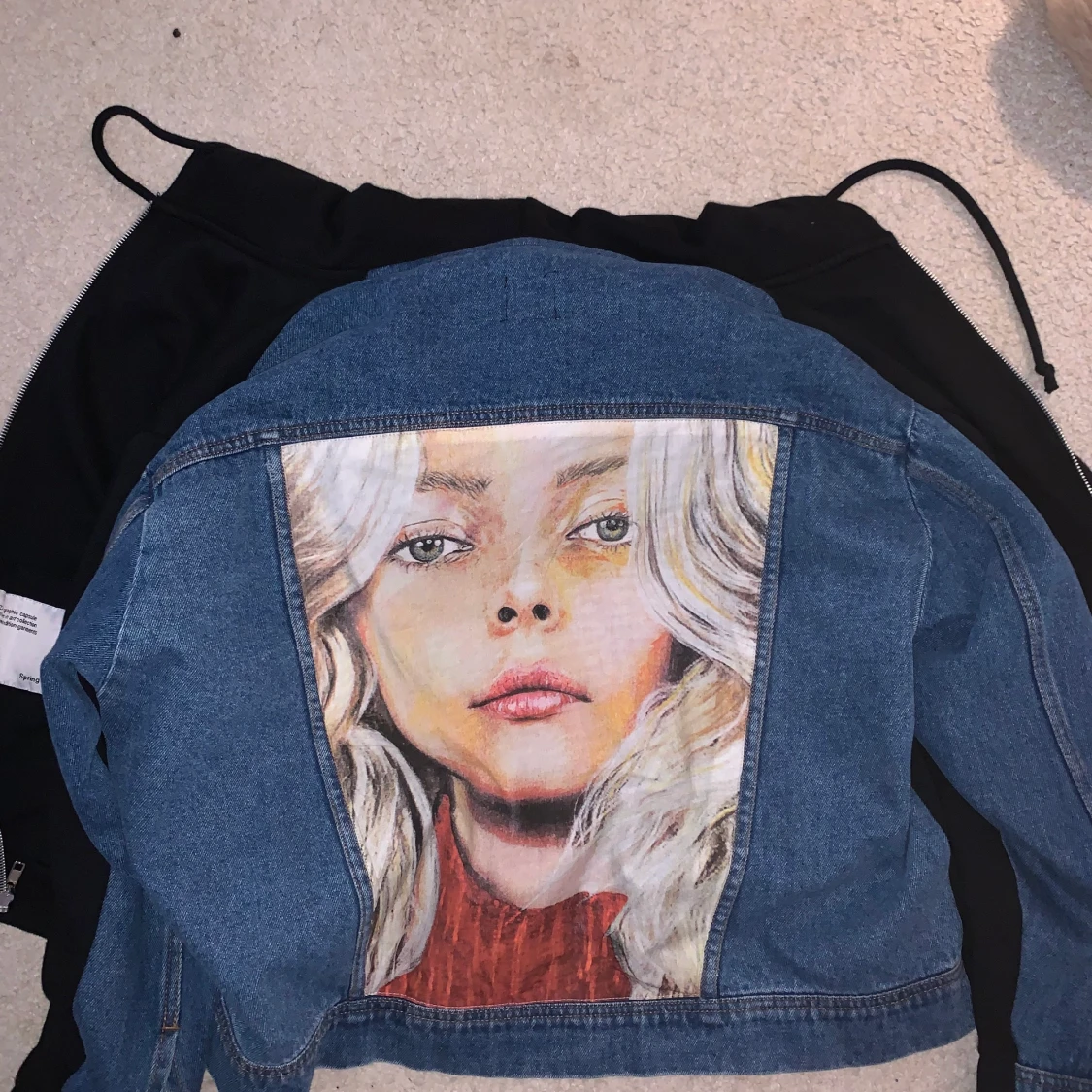 Hoodie/jeansjacka - 90