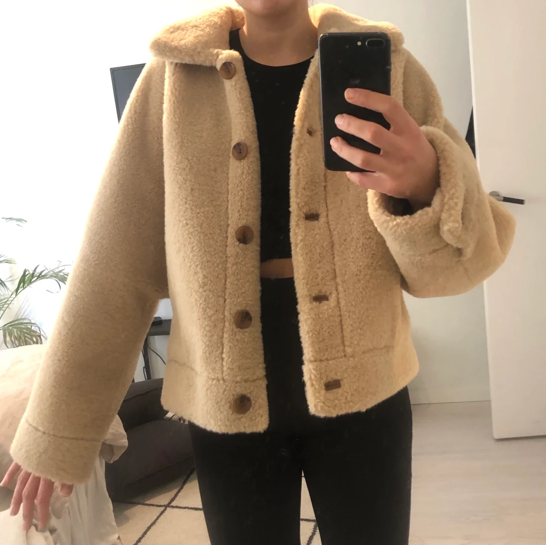 Oversized beige jacket - 90