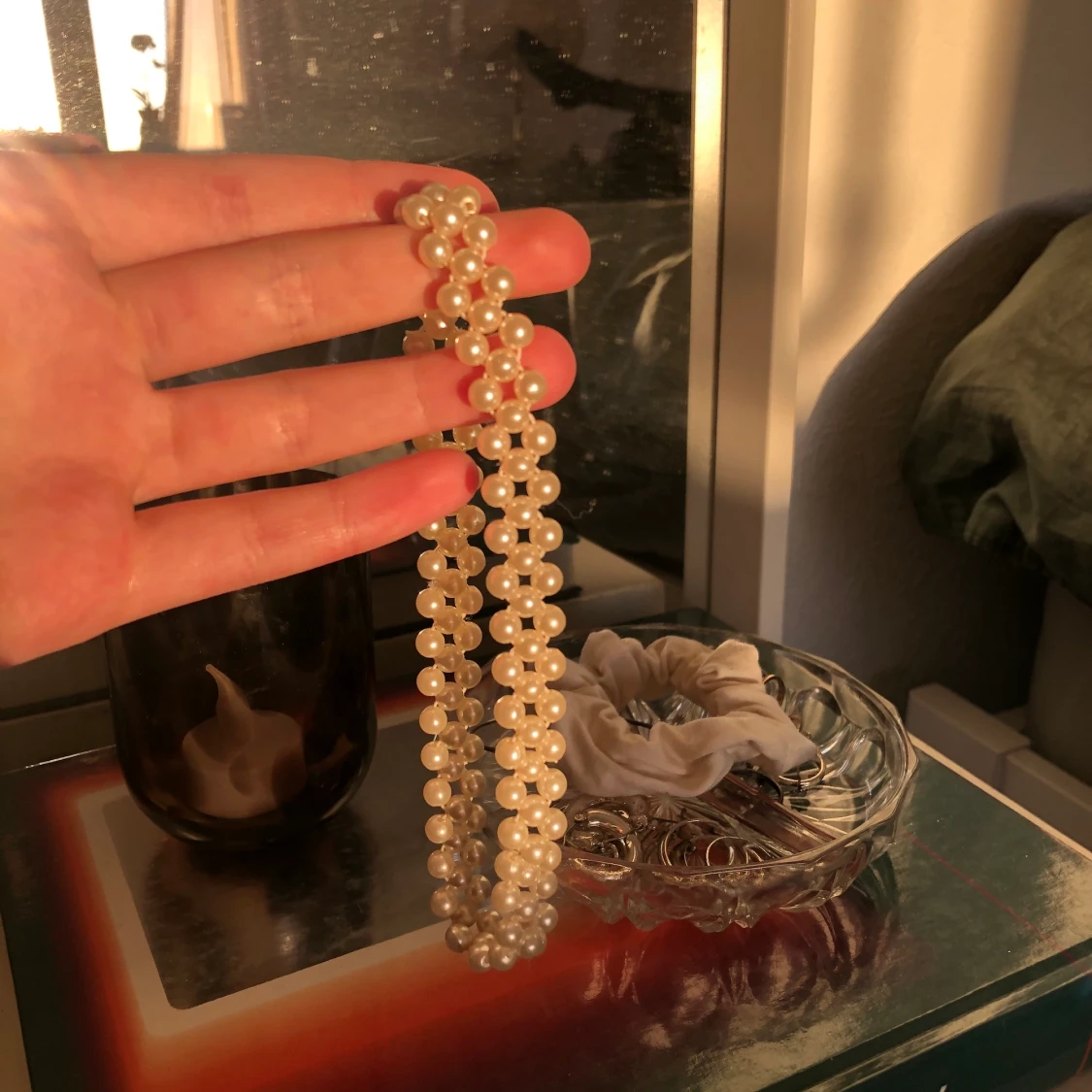 Pärlhalsband / choker  - 90